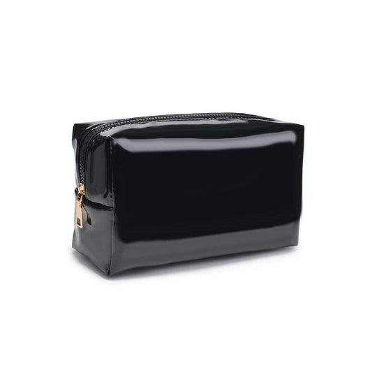 Black Patent Cosmetic Pouch