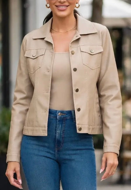 Noir Edge Faux Leather Jacket