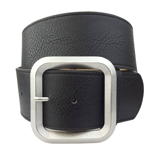 Wide Belt With Square Buckle