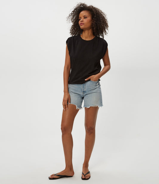 Michael Stars Luca Bubble Tee Black