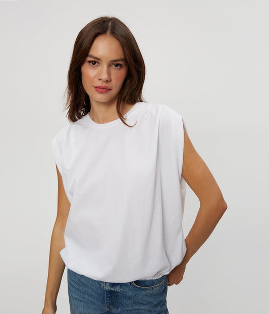 Michael Stars Luca Bubble Tee White