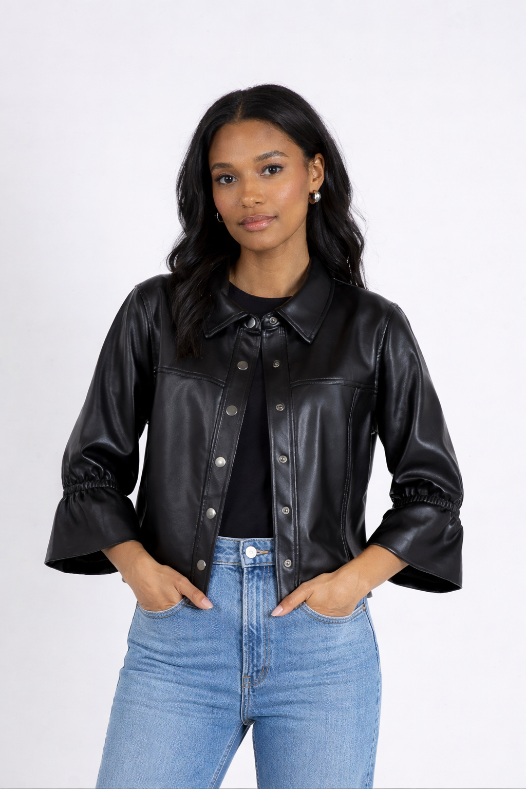 J. Society Flare Sleeve Jacket Black