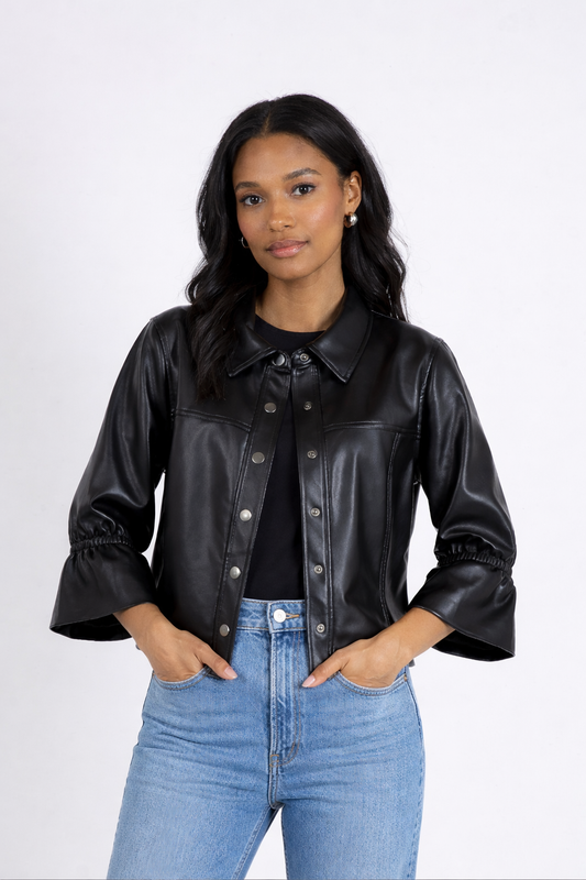 J. Society Flare Sleeve Jacket Black