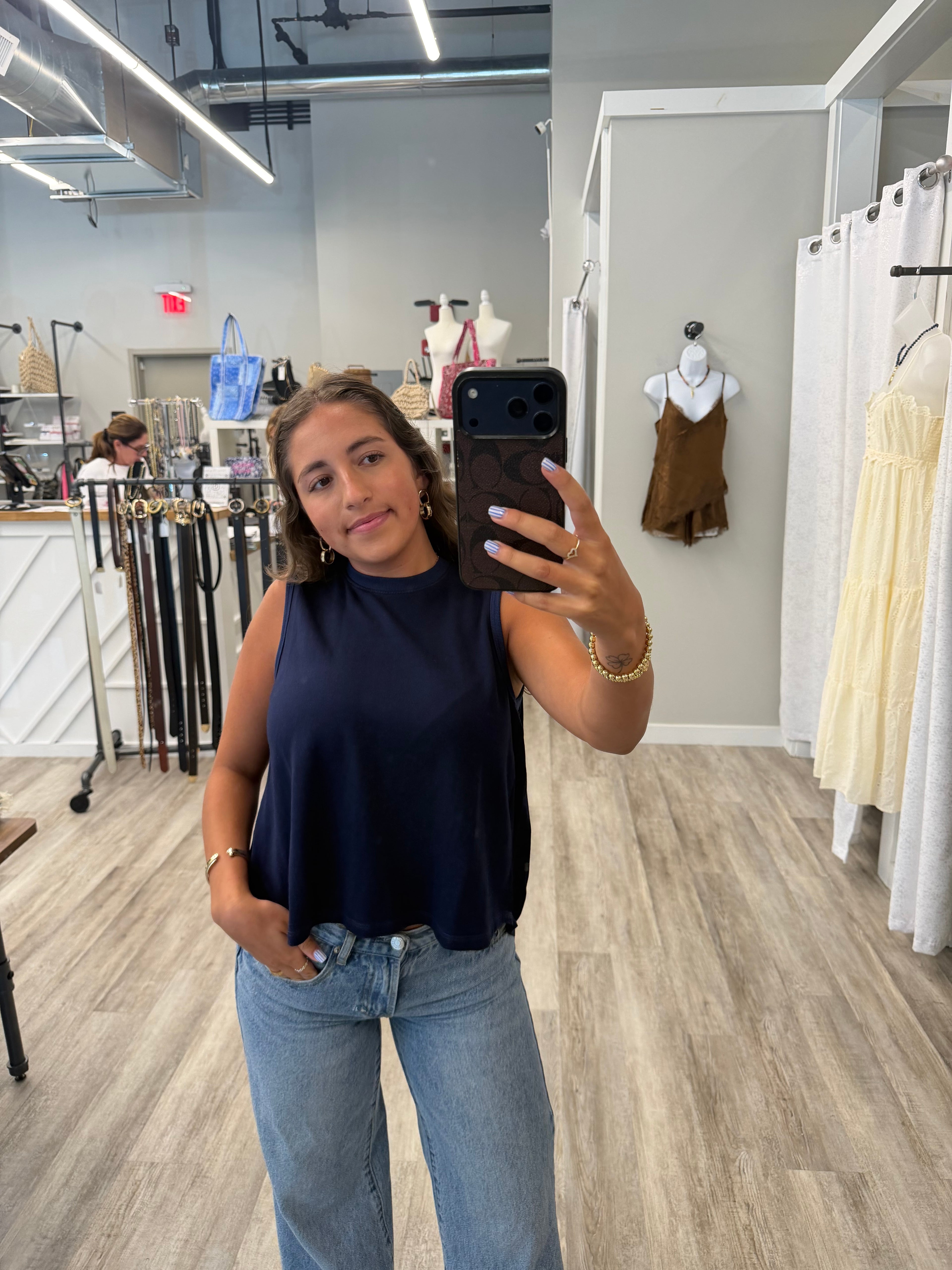 Bella Sleeveless Top Midnight