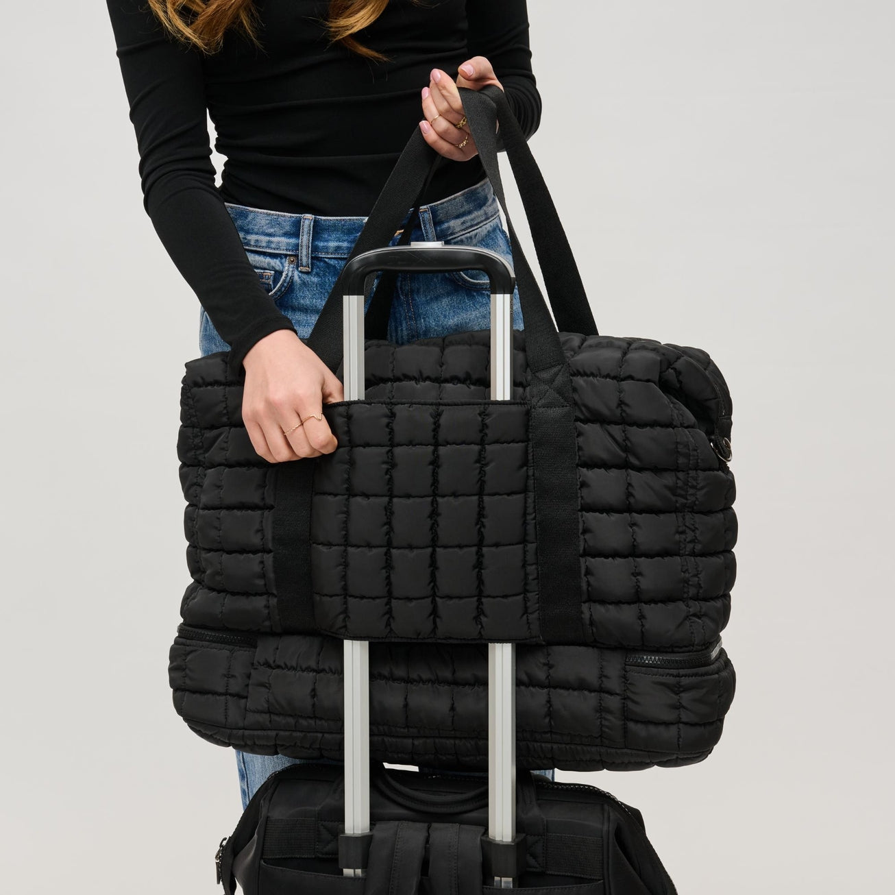 Globetrotter Quilted Nylon Overnight Bag
