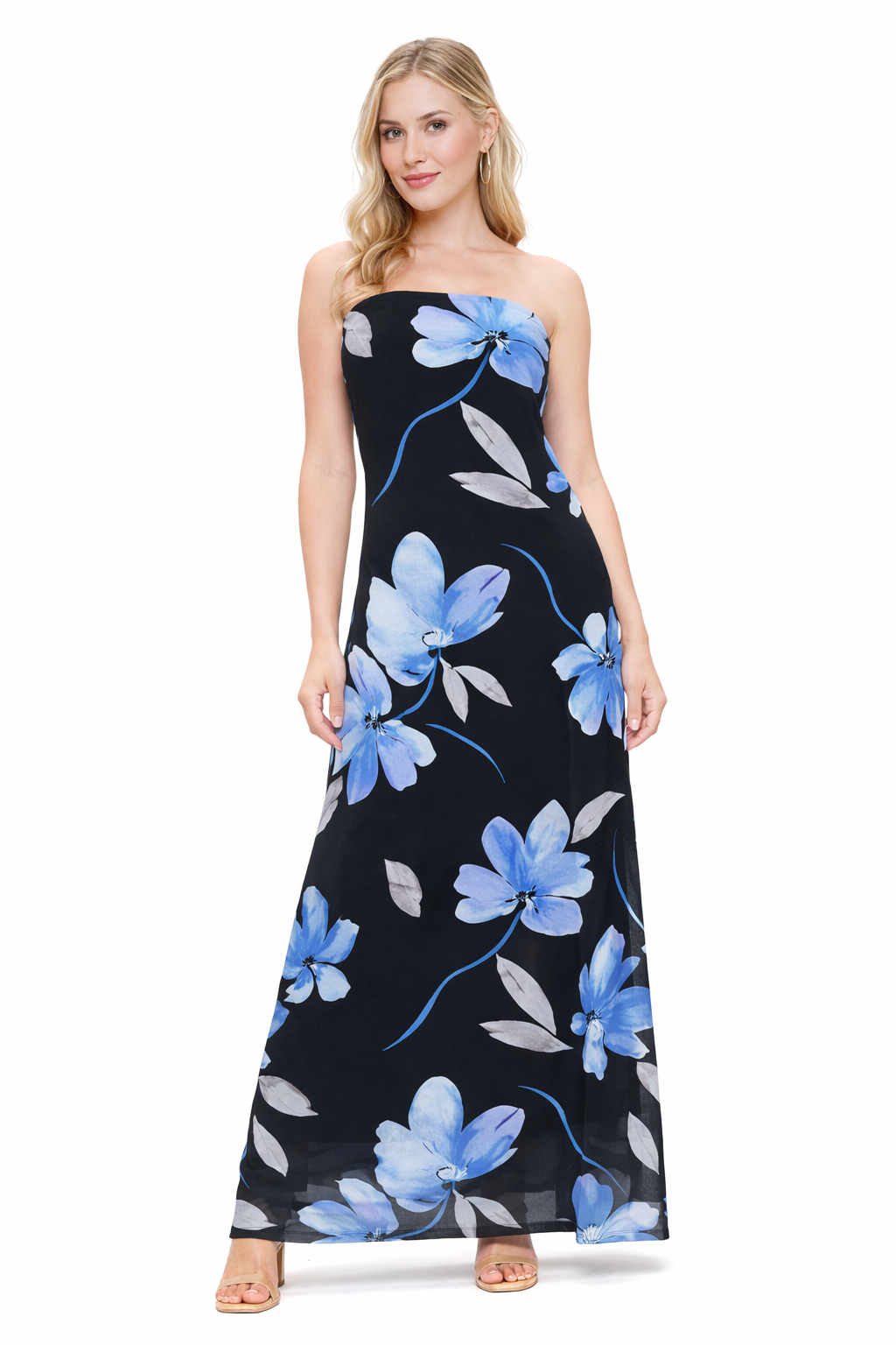 Mesh Floral Maxi Dress