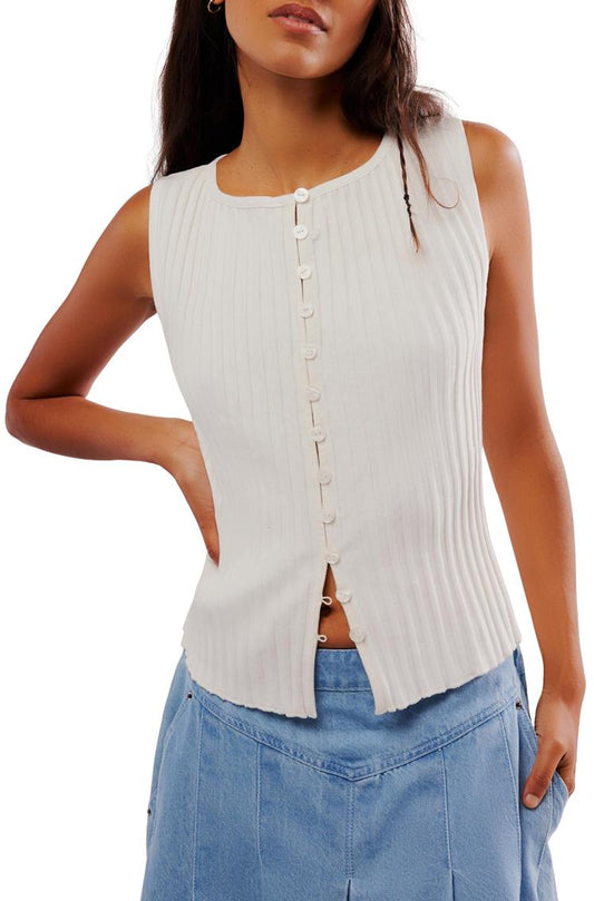 Free People Tilly Vest  - Ivory