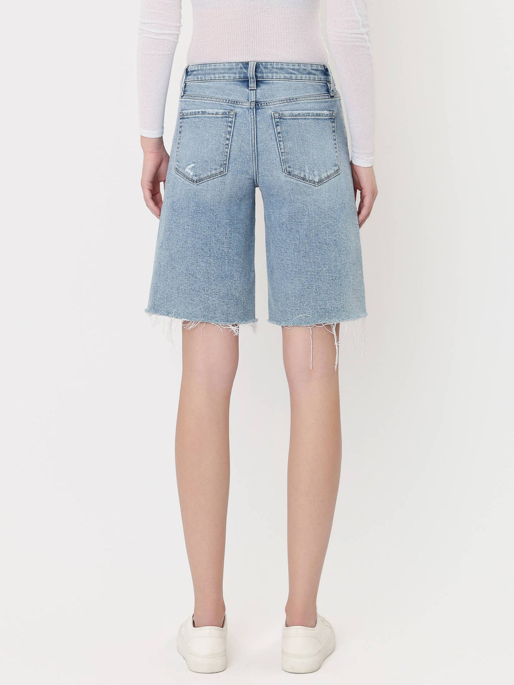 Mid Rise Raw Hem Jort