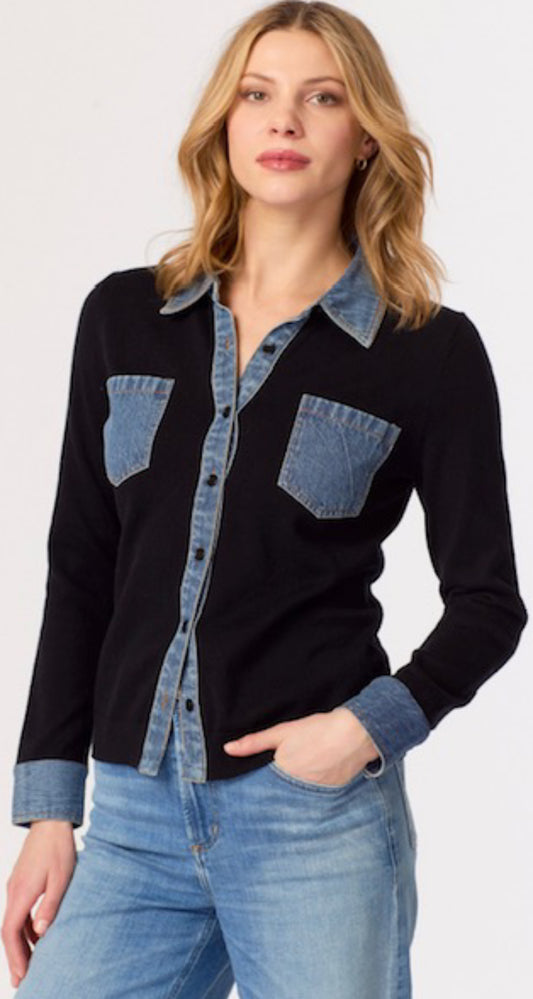 J. Society Mixed Media Shirt