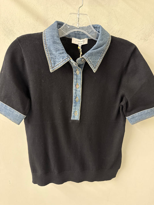 J. Society Denim Trim Polo