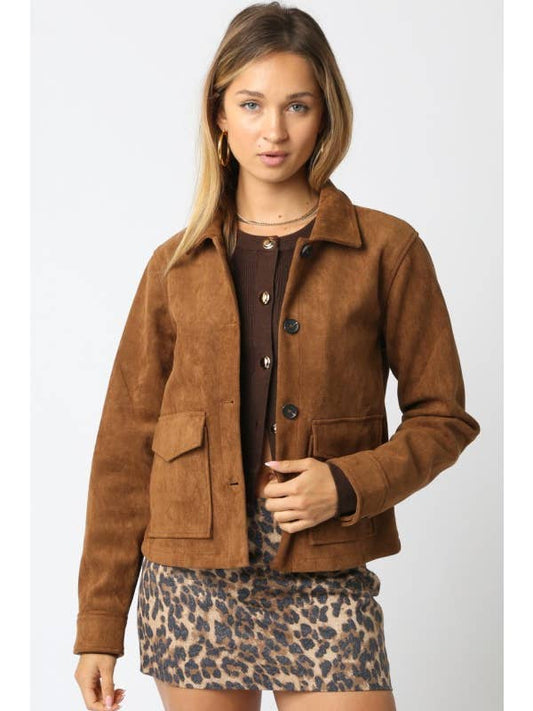 Selma Suede Jacket Camel