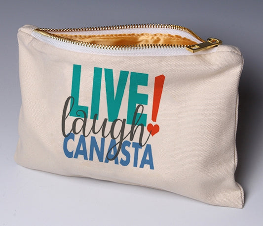 Live Laugh Canasta Pouch