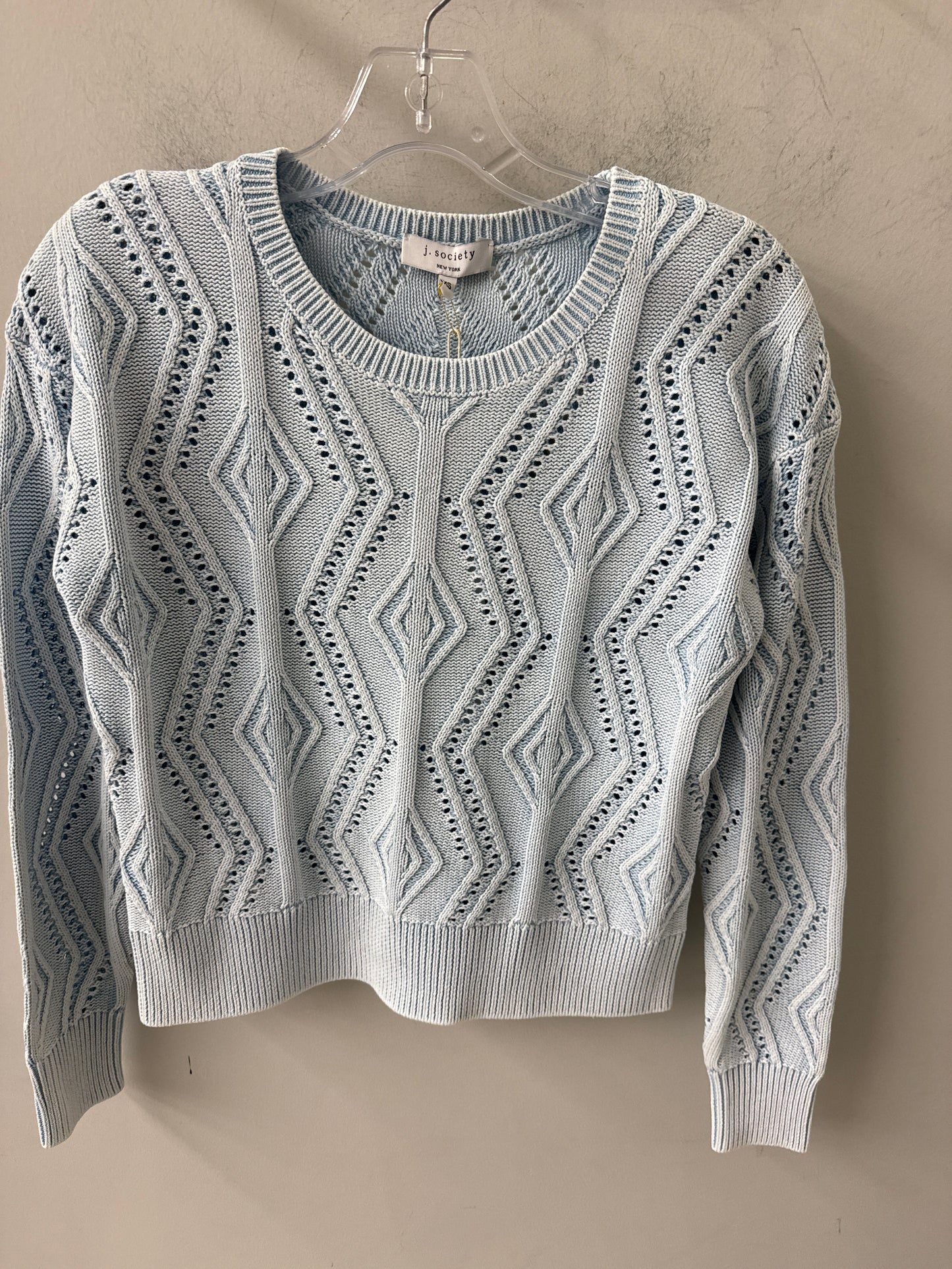 J. Society Cable Pointelle Chambray Crew