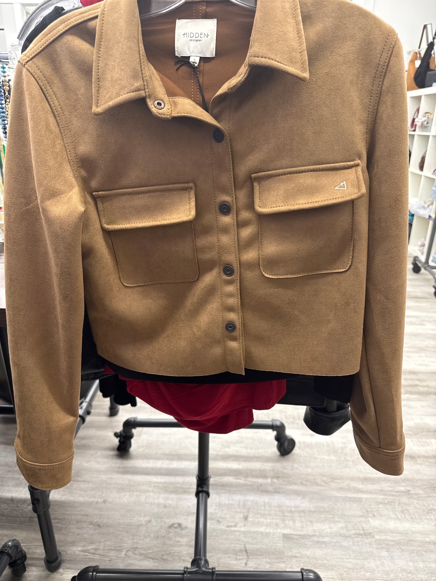 Abbey Carmel Suede Button-Up