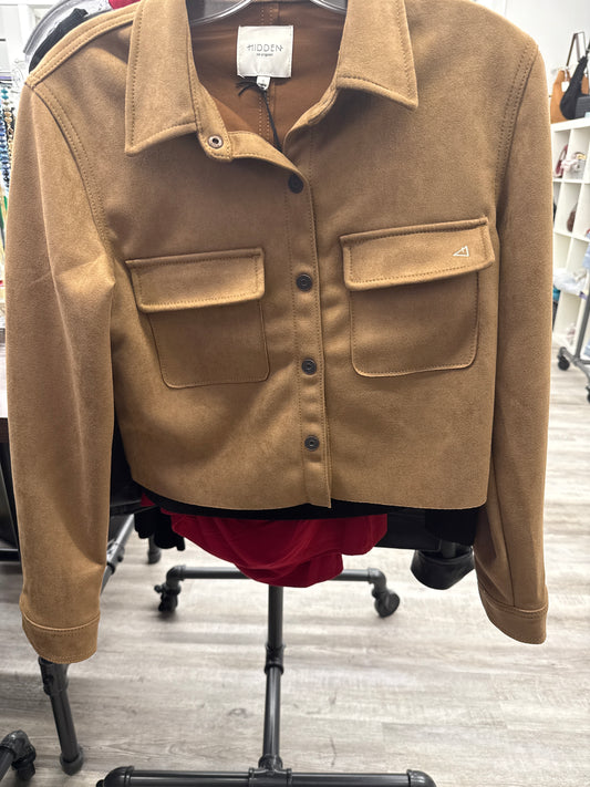 Abbey Carmel Suede Button-Up