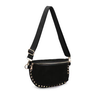 Giselle Suede Bum Bag Black