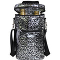 Wine Bottle Carrier - Silver Leopard
