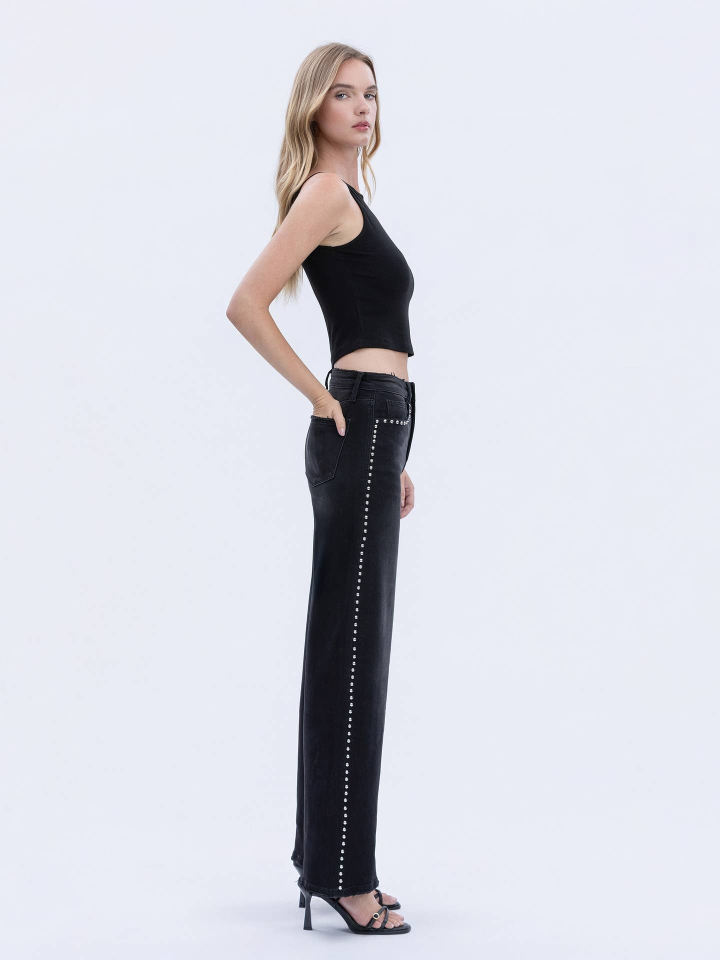 Black Studded Jeans