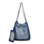 Maisie Quilted Denim Hobo Bag