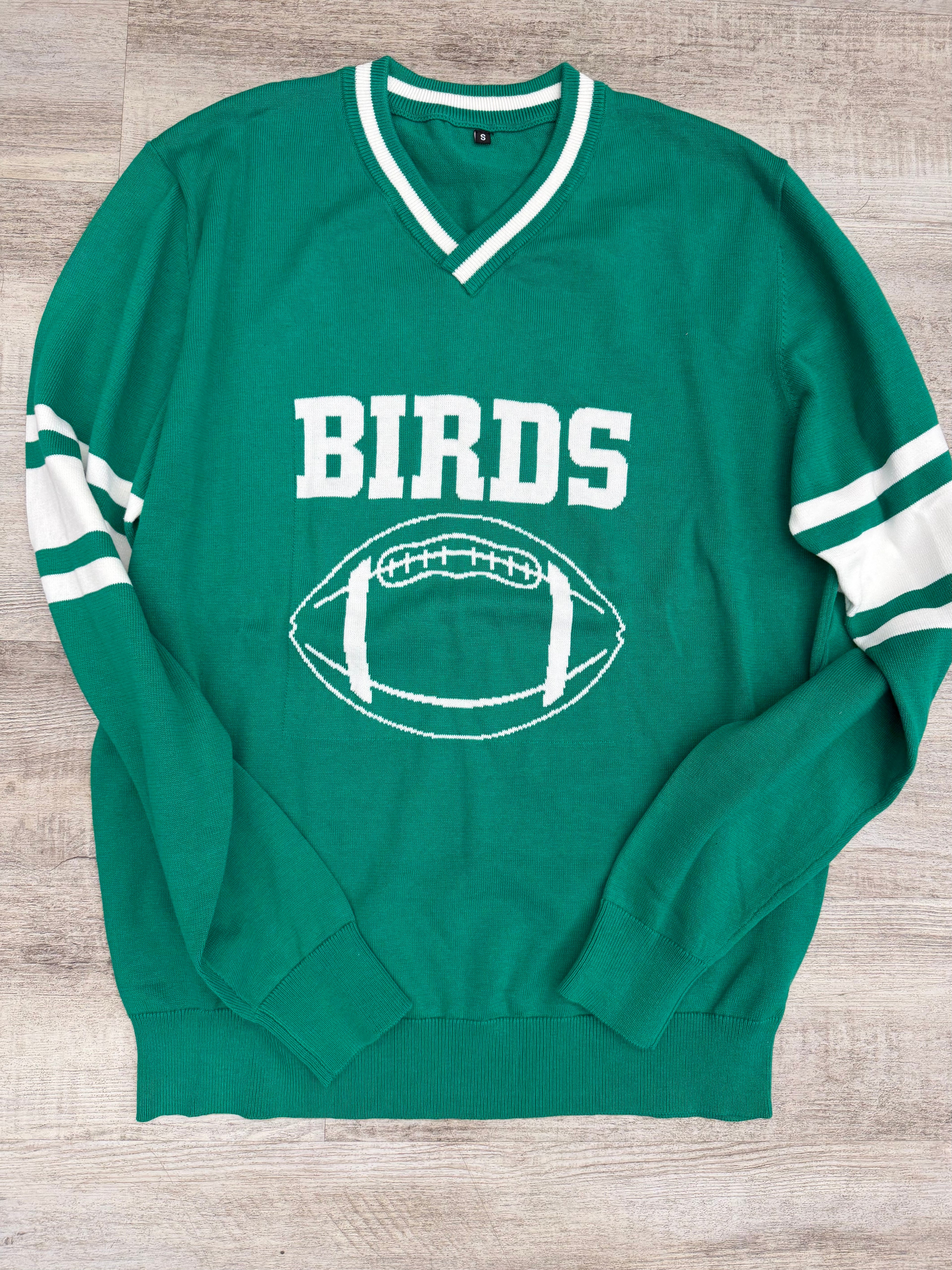 Birds V Neck Sweater