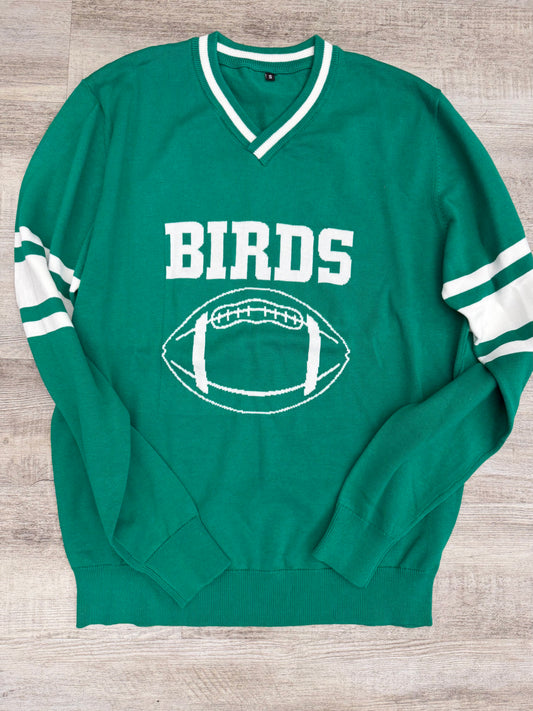 Birds V Neck Sweater
