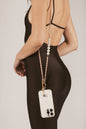 Valeria Woven Link Shell Pearl Crossbody Phone Strap