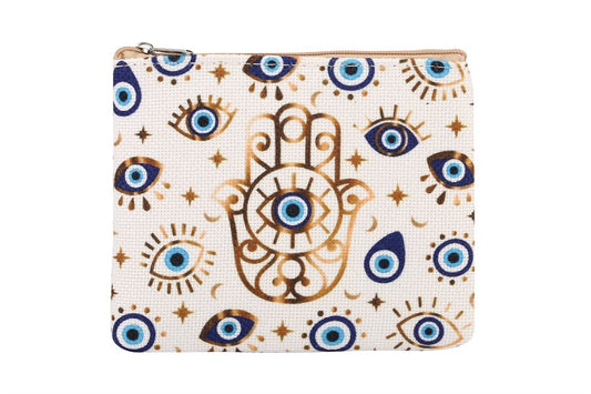 Hamsa Evil Eye Printed Pouch