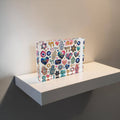 Judaica Symbols Crystal Block