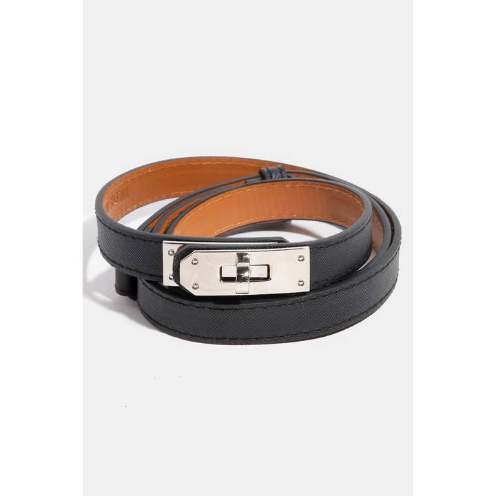 Skinny Turn Lock Belt