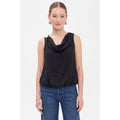 Cowl Neck Bubble Hem Top