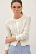 Pointelle Slim Cardi