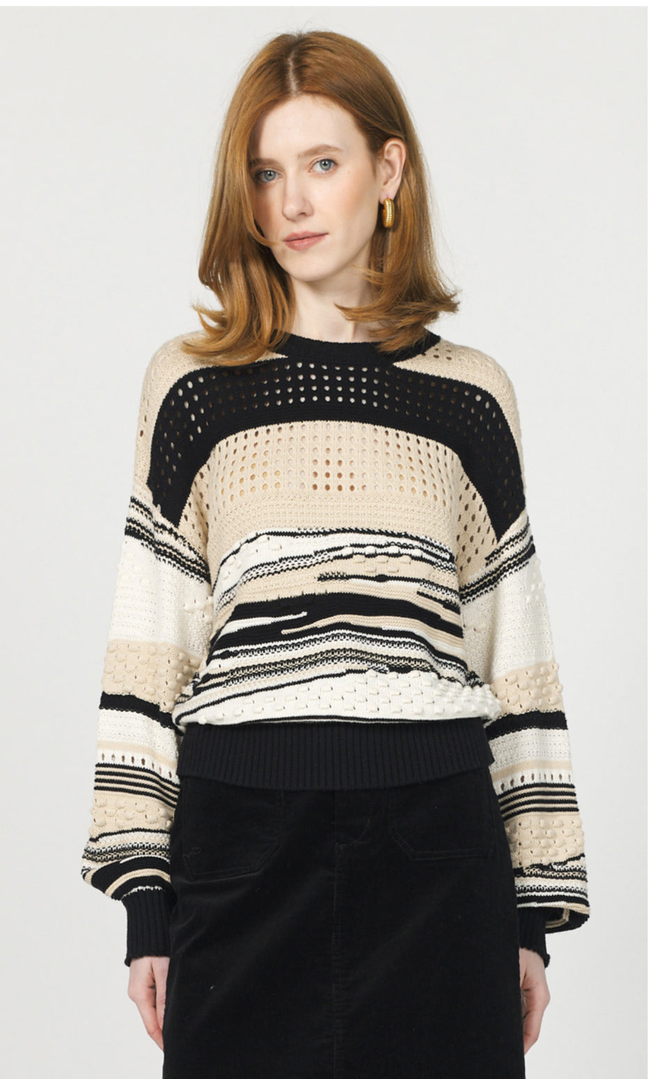 Maryn Sweater Oatmeal/Black