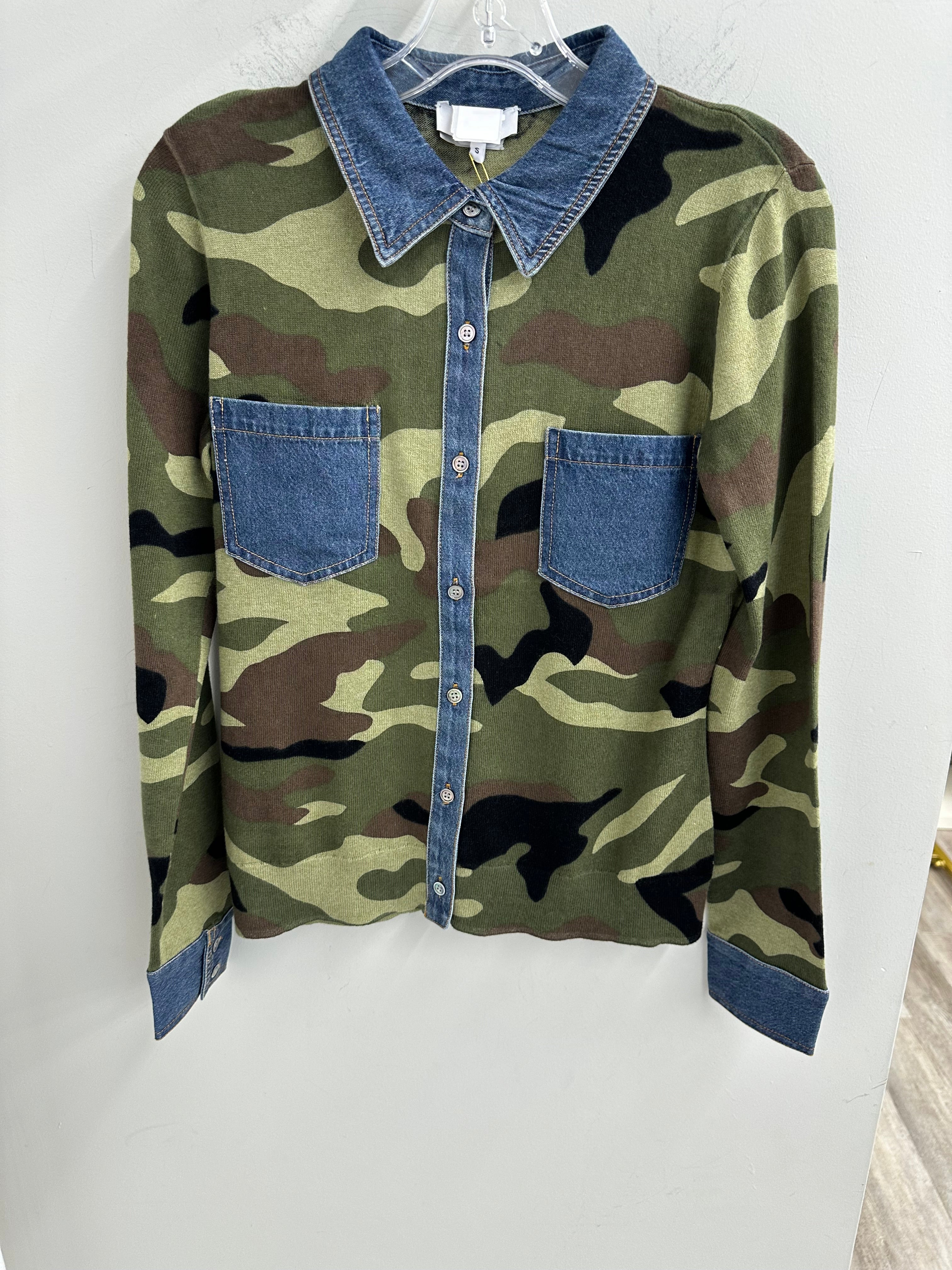 J. Society Camo Denim Pocket Sweater