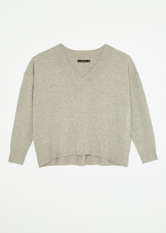 Betula V Neck Sweater in Grey