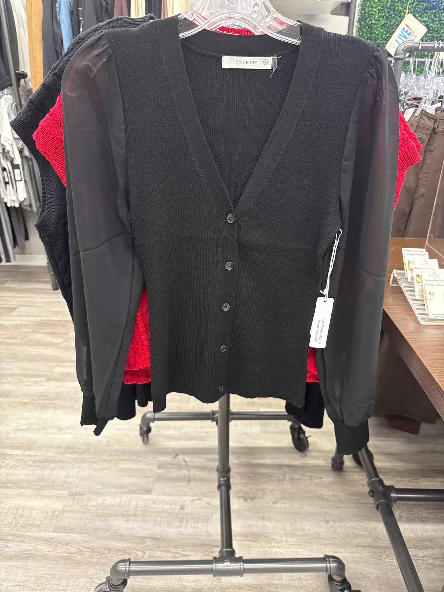 Celest Mixed Media Cardigan