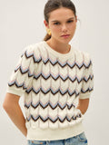 Chevron Stripe Knit Top