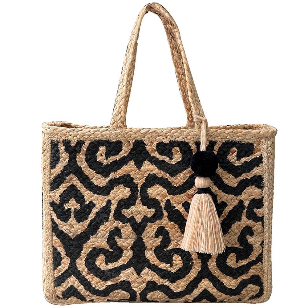 Woven Tote with Tassle