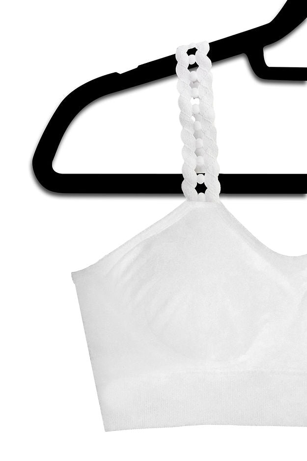 White Loop Attached Bra