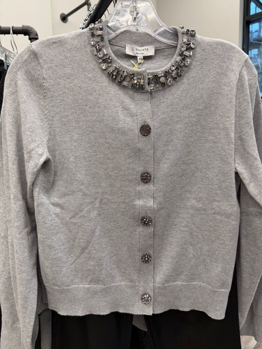 J. Society Jewel  Neck Cardi