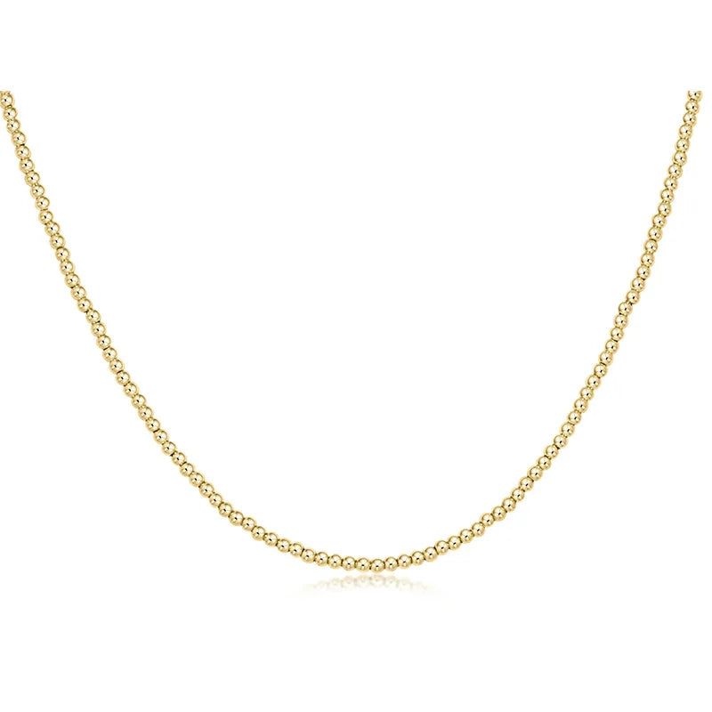 18K Gold Filled 2.5MM Beaded Necklace