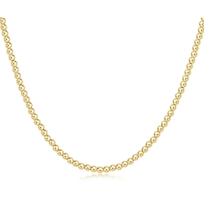 18K Gold Filled 3MM Beaded Necklace