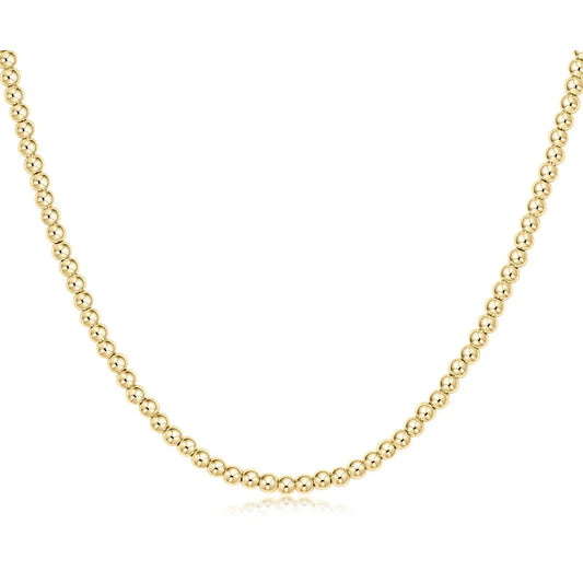 18K Gold Filled 3MM Beaded Necklace