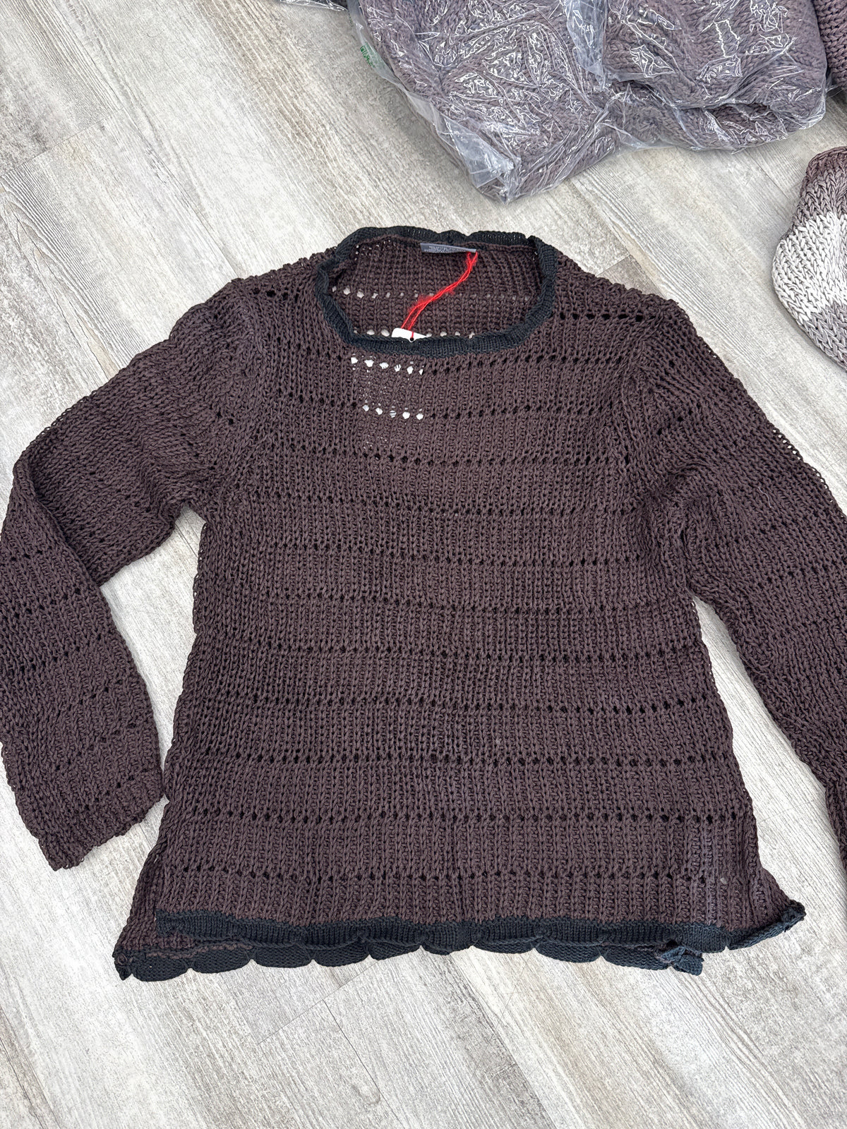 Wooden Ships Faye Tipped Cotton Sweater