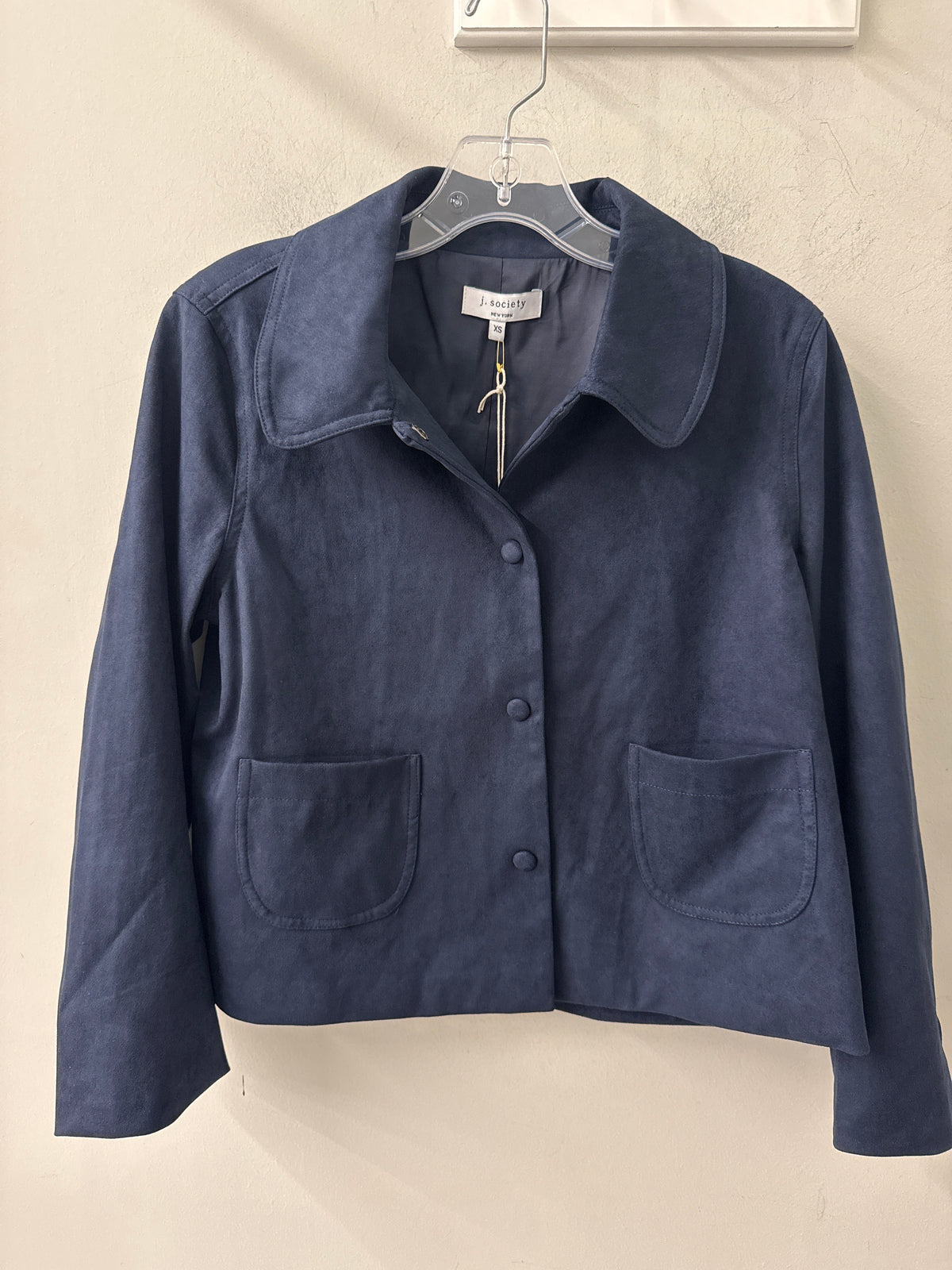 J. Society Navy Suede Swing Jacket