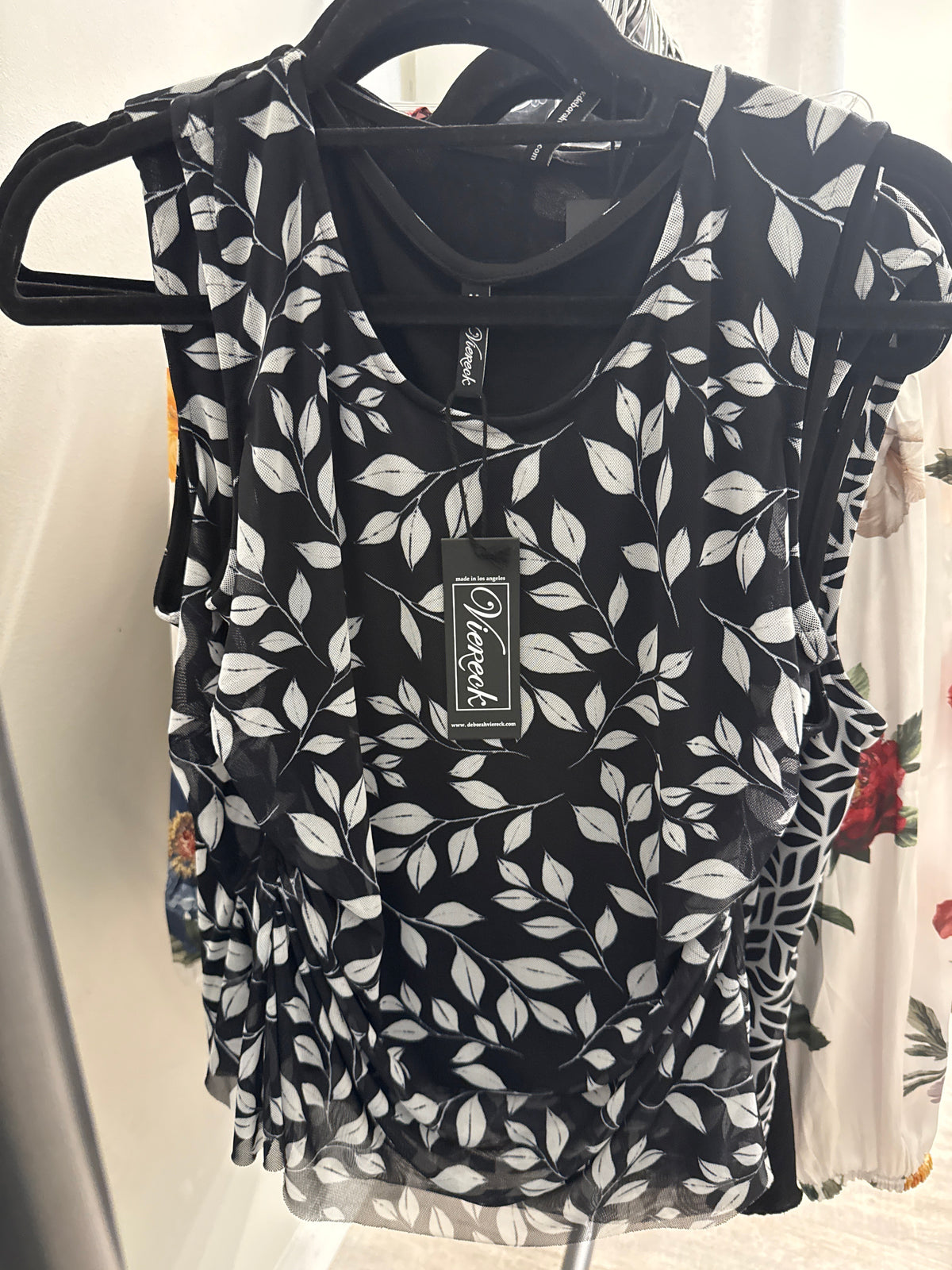 Mesh Ruched Top