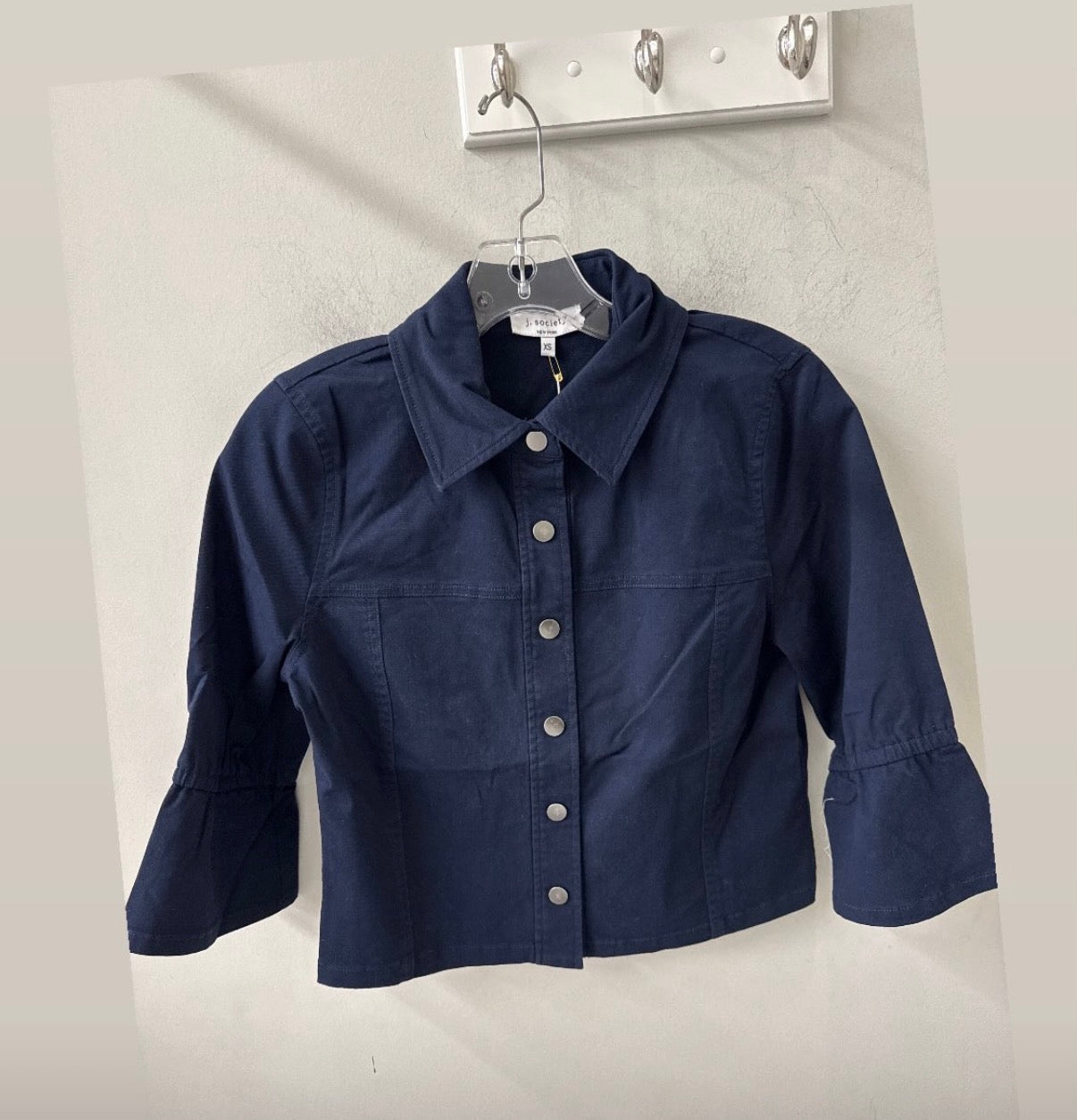 J. Society Cinch Sleeve Jacket Navy