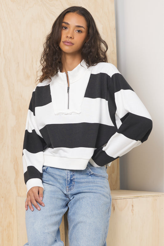 Vintage Havana French Terry Half Zip