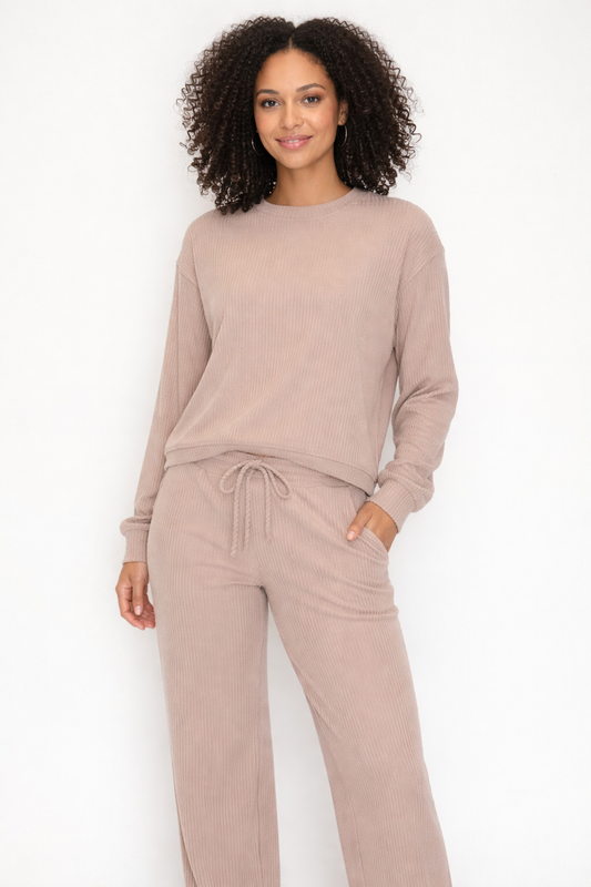 Muse Ribbed Crewneck Mocha