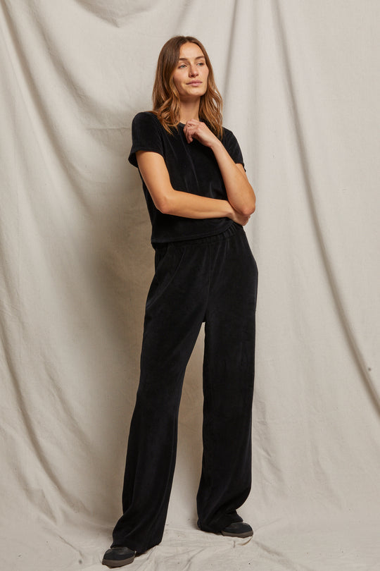 Holly Velour Wide Leg
