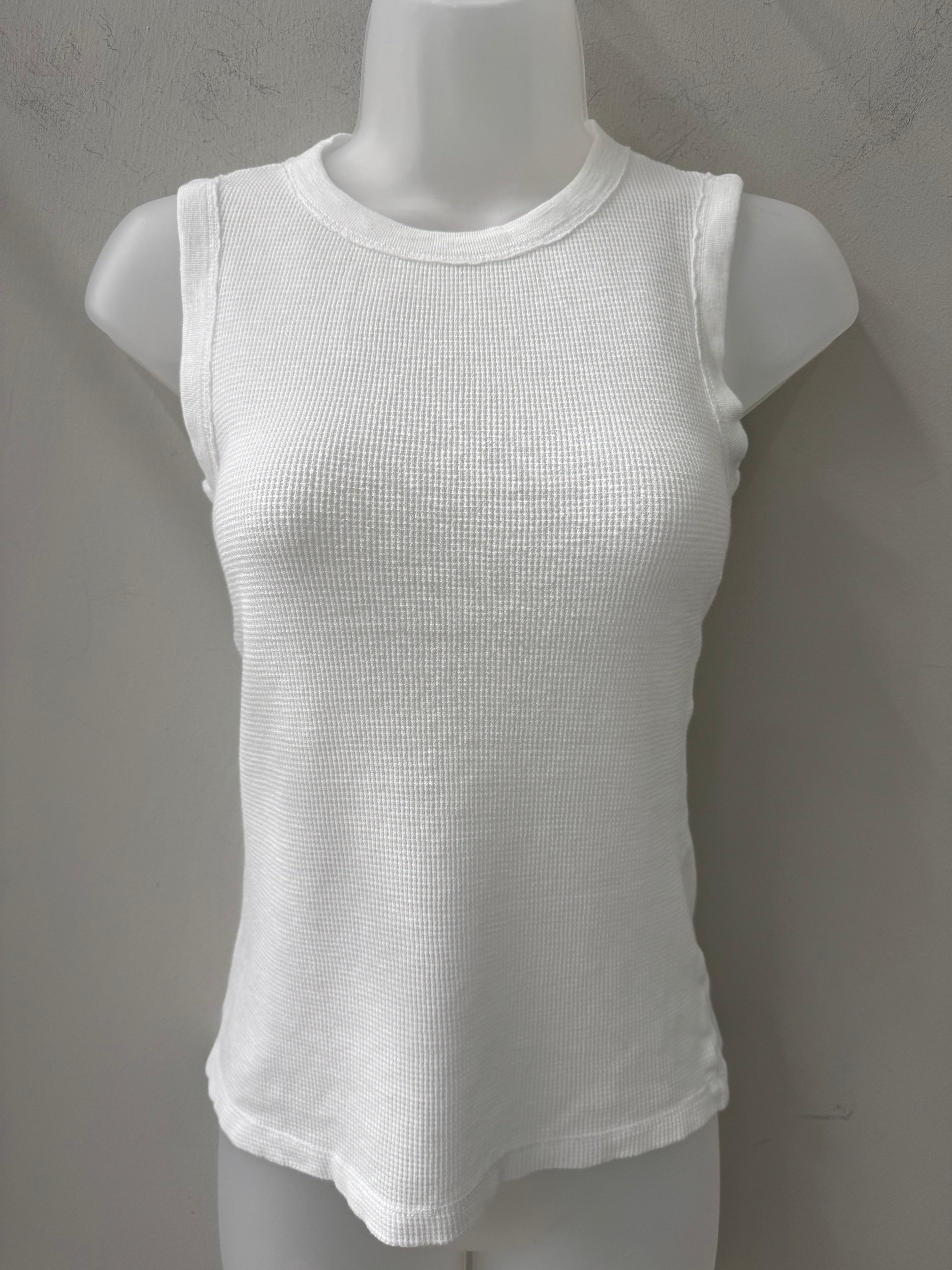 Crown Jewel Thermal Crew Tank White